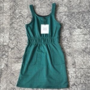 Girls size 10 NWT deux par deux teal houndstooth dress